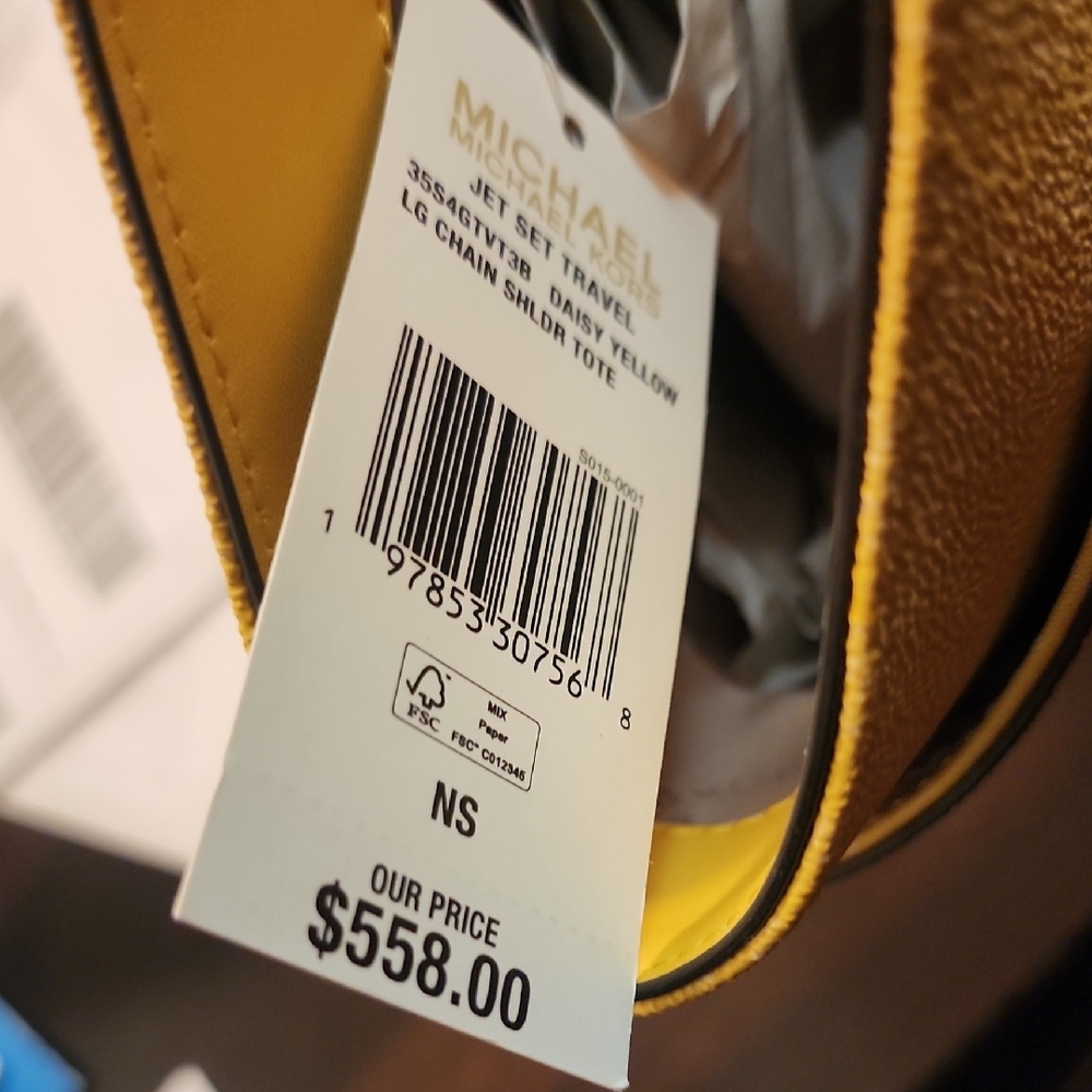 Michael Kors Yellow Tote Bag